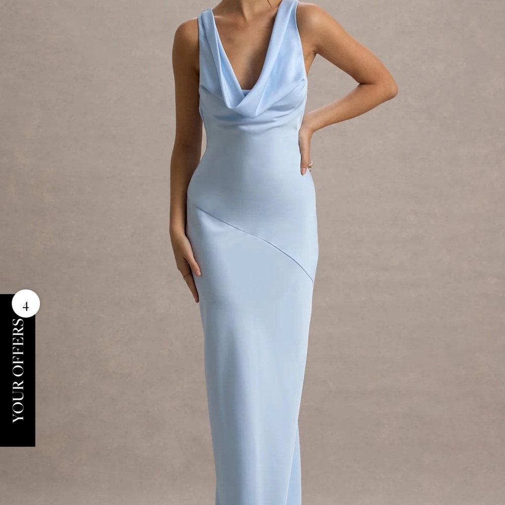 Club L London Light Blue Maxi Dress